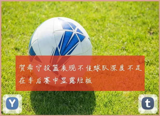 贺希宁投篮表现不佳球队深度不足在季后赛中显露短板